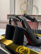 CL Miss Sab Sling Pumps 85mm Nappa Leather Black
