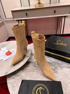 CL Santigag 85 Mm Low Boots Veau Velours Lionne