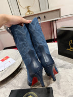 CL Santiabooty 85 Mm Low Boots Nappa Leather And Denim