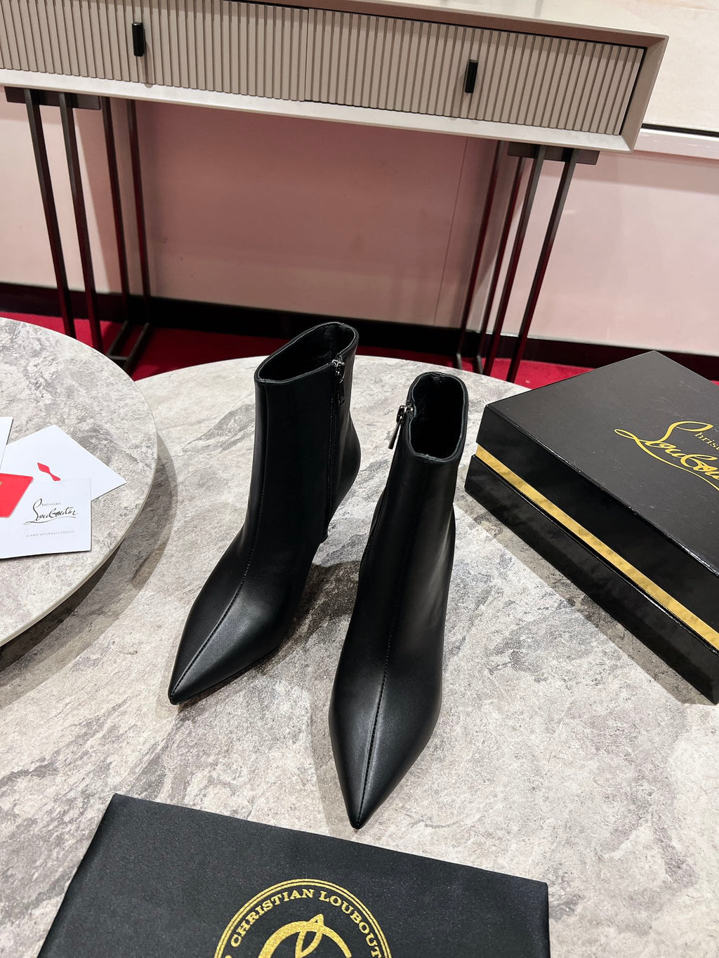 CL Vibella Booty 85Mm Low Boots Calf Leather Black