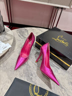 CL Kate Pumps 100mm Pink Shiny Calfskin 345987