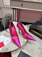 CL Kate Pumps 100mm Pink Shiny Calfskin 345987