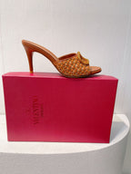 VT High Heeled Sandals Brown Sheepskin 292794
