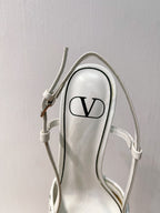 VT High Heeled Slingbacks White Sheepskin 292800