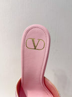 VT High Heeled Sandals Pink Sheepskin 292834