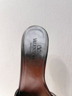 VT Moon Slides in Leather Gray Cowhide 292864