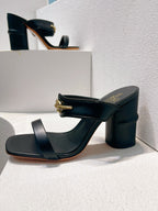 VT Heeled Sandal Black Cowhide 292877