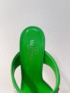 VT Heeled Sandal Green Cowhide 292880