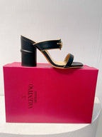 VT Heeled Sandal Black Cowhide 292885