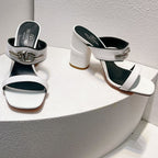 VT Heeled Sandal White Cowhide 292886