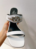 VT Heeled Sandal White Cowhide 292886
