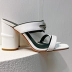 VT Heeled Sandal White Cowhide 292886