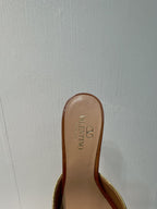 VT Mid Heel Mule Sandal Brown Sheepskin 292762