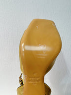 VT Sandals Heels 70mm Gold Cowhide 292784