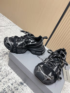Balenciaga Sneaker Mesh Lace-up Black Fabric 534176
