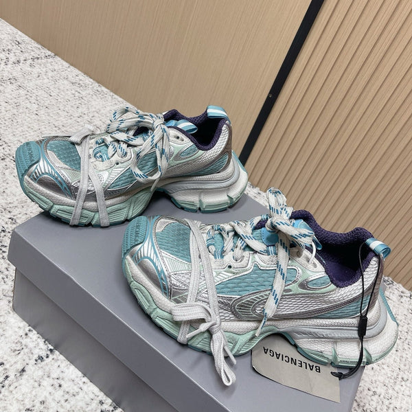Balenciaga Sneaker Mesh Lace-up Light Blue Fabric 534179