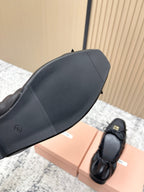 Miu Mary Jane Flat Black Sheepskin 591572