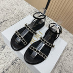 CD 26s Crystal Sandals Black   Leather 643498