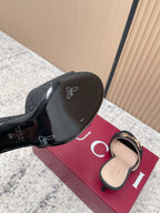 GG Sandal With Horsebit 8.5cm Black Canvas 752226