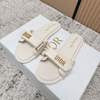 CD Dioriviera Dioract Slides White Cowhide 752400