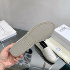 Loew Anagram Espadrille White Black Leather