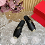 The Bold Edition VLogo Mules Black Leather