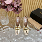 ALAIA AZZEDINE HIGH HEELS IN  BEIGE CREAM CALFSKIN WITH GOLD HARDWARE