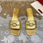 Mule Sandal The Bold Edition Vlogo Square Toe 20mm Gold