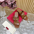 High Heel 70 Sandal The Bold Edition Vlogo Square Toe Brown