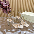 Jimmy Azie 85 In Beige Cowhide Sandals 581527