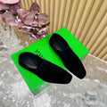 BV Grained Black Suede Calfskin Adamo Slippers 957399