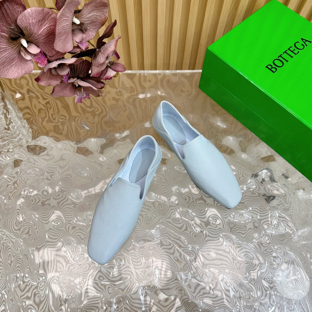 BV Grained Cloud Blue Calfskin Adamo Slippers 957403
