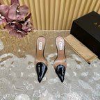 Alaila Mule 100mm In Black Lambskin 957217