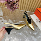 HM Intime 75 Pump Gold Lambskin 957089