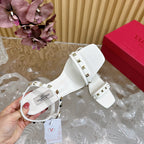 High Sandal 86mm In White Cowhide 102066