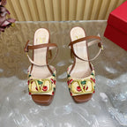 VT 2025 High Heels Sandals 110mm Brown Calfskin 286488