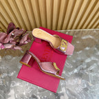 VT 25 Vlogo Mule Pink Snakeskin Leather 331929