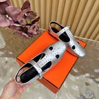 HM 25 Kim Slingback Grey Lambskin 352956