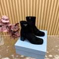Prada 25 Boot Black Suede 498223