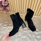 Prada 25 Boot Black Suede 498223