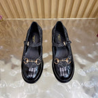 GG 26 Slip-on Black Sheepskin Double G Denim 589459