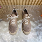 HM Kool Oxford Shoes Taupe Suede Sheepskin 589183