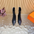 HM Leonie Ankle Boots 7cm Black Sheepskin 589201