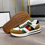 GG Men's Ace Bee Sneaker Multicolor Suede Cowhide 487718