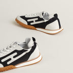 HM Men's Jet Sneaker White Black Suede 656860