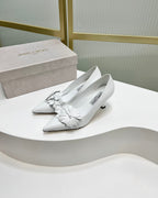 Jimmy Pumps 65mm In White Cowhide 597811