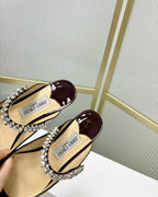 Jimmy Bing In Black Glossy Cowhide Mules 587752