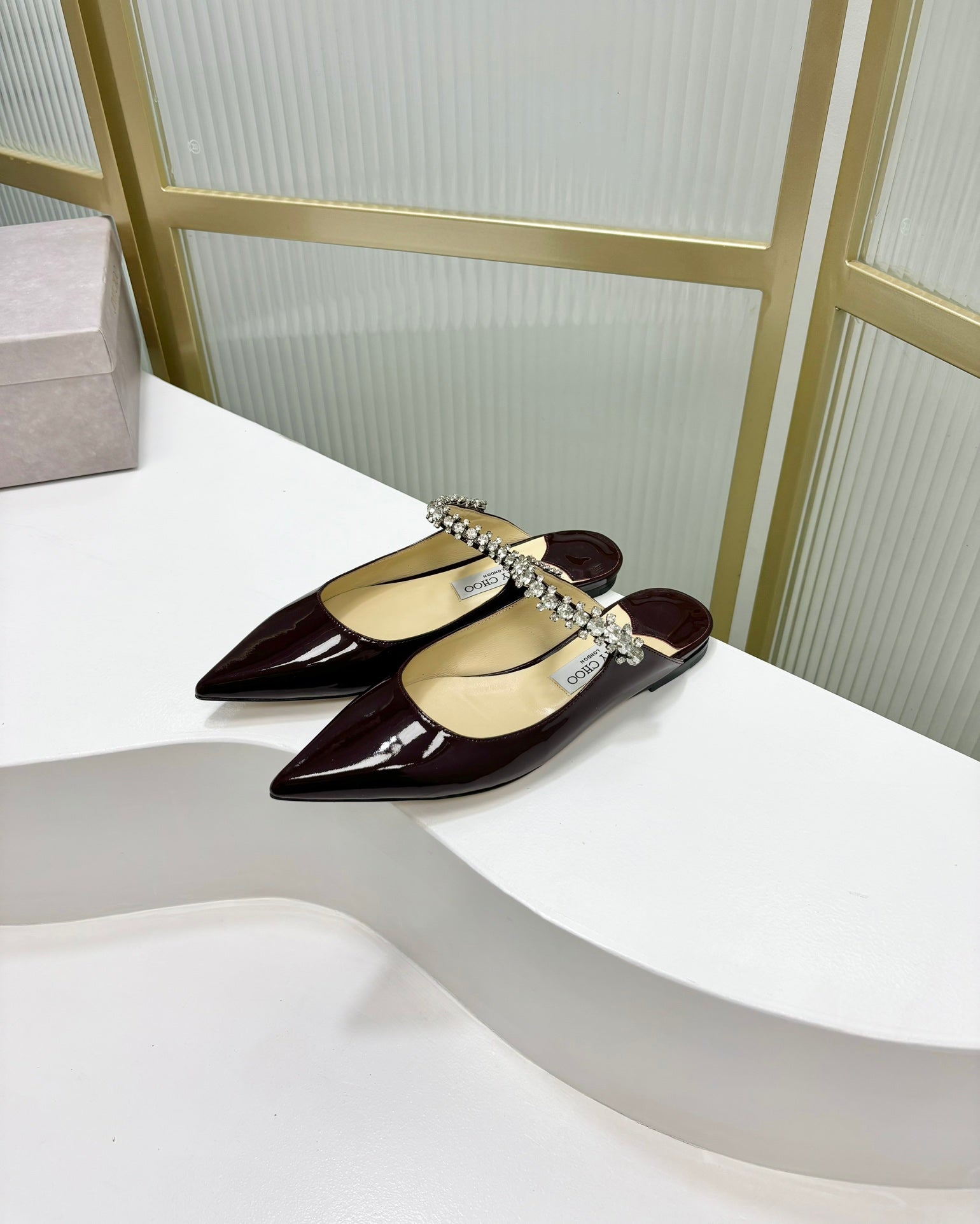 Jimmy Bing In Black Glossy Cowhide Mules 587752