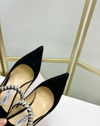 Jimmy Bing 65mm In Black Suede Mules 587764
