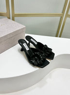 Jimmy Skye 65mm In Black Cowhide Mules 597842